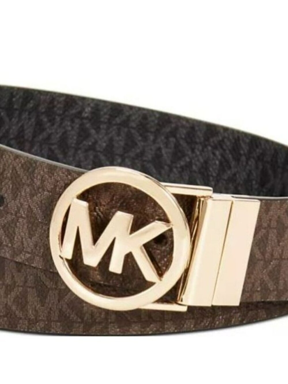 MICHAEL Michael Kors Reversible Signature  w Logo Buckle Belt SZ L NWT